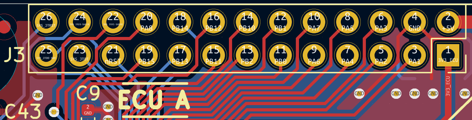 ECU A 扩展端口布局