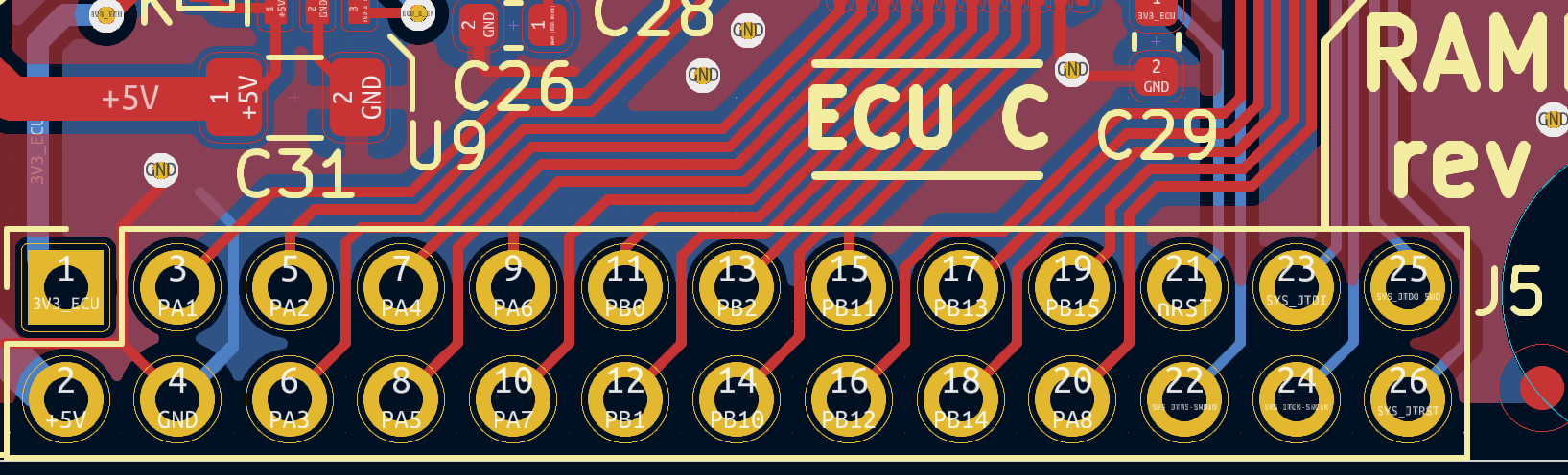 ECU C 扩展端口布局